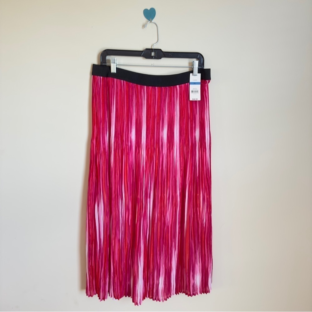 👉 Kim Rogers Women’s Multicolor Elastic Waist Lining Pleated Skirt Size XL